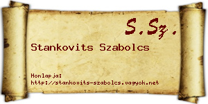 Stankovits Szabolcs névjegykártya